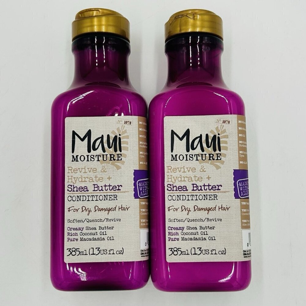 Maui Moisture Revive & Hydrate Shea Butter Conditioner 13oz. Set of 2 NEW